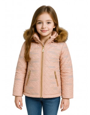 Girls Jacket Quilted Coral Reef